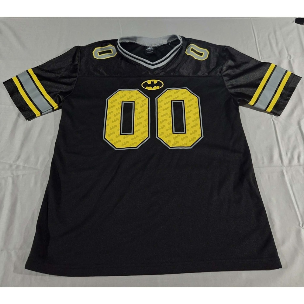 Batman DC Comics Football Jersey Black And Yellow Size L - Picture 2 of 11